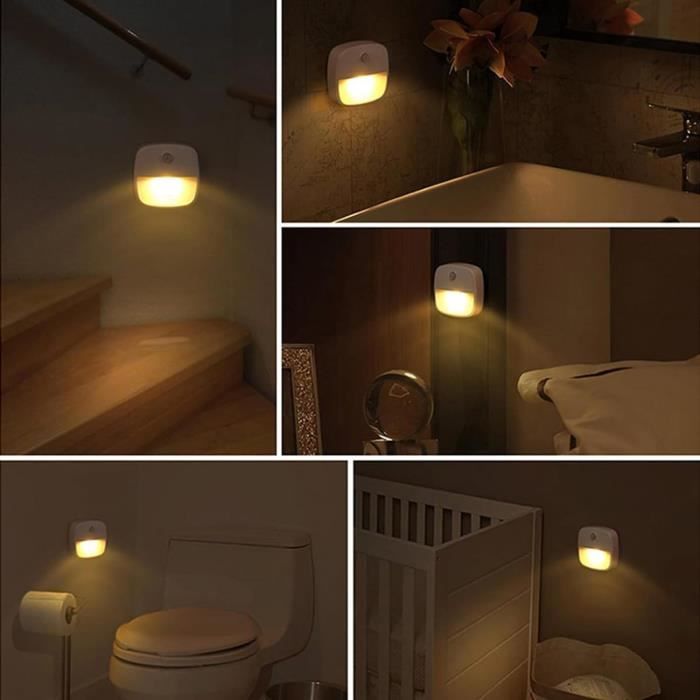 1 PCS Lampe de Toilette WC LED Veilleuses Capteur de Mouvement Humain Salle  de Bains Siège Toilette Lumière de Nuit 8 Couleurs