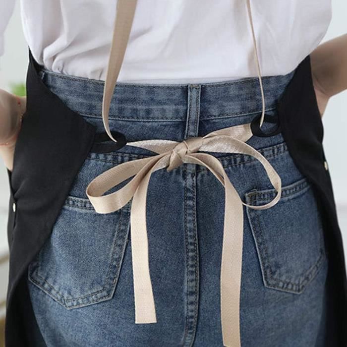 Tablier De Cuisine 100% Coton Vintage – Grandes Poches, Taille Unique, Lavable Machine