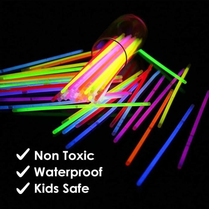 Lot De 224 Bâtons Lumineux Et Connecteurs Pour Fête - Multicolores, Non Toxiques - Pour Enfants Et Adultes