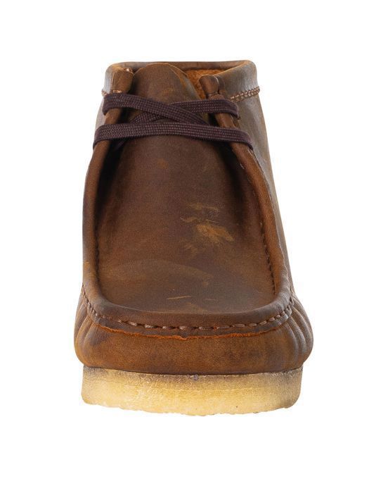 Bottines Wallabee Boot Beeswax Homme CLARKS ORIGINALS Cuir Marron Violet Marron Cdiscount Chaussures