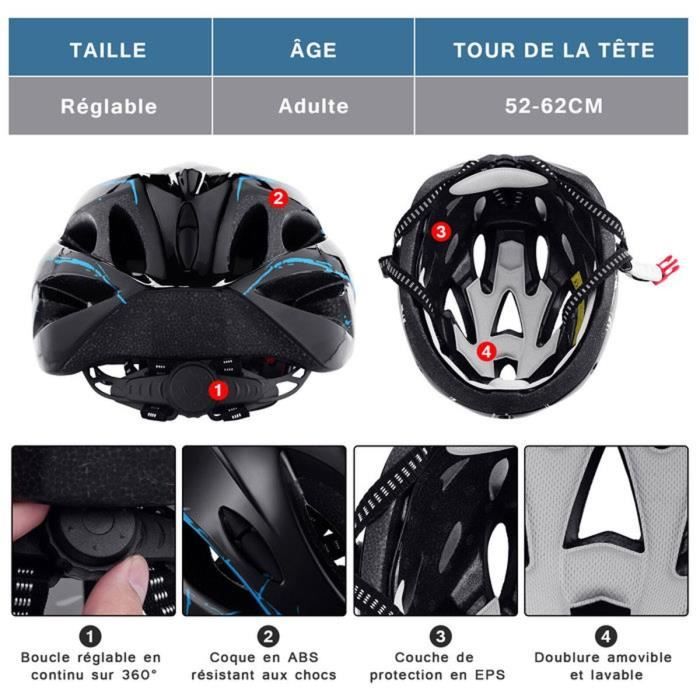 Casque Vélo Adulte Femme Homme avec Visière, Casque pour VTT Vélo