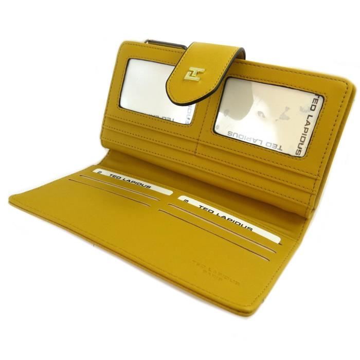 Compagnon Ted Lapidus jaune moutarde 20.5x12x3 cm Q2237