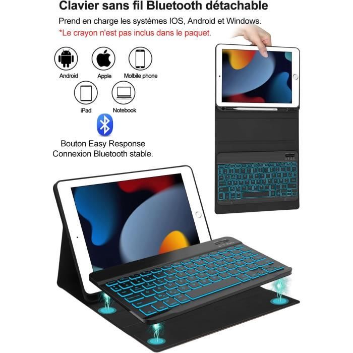 Clavier Pour Ipad 10.2 9Eme-8Eme-7Eme Génération 2021-2020-2019