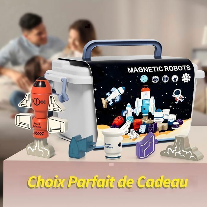 Gifts2U Robots Magnétiques Jouet Enfant Blocs de Construction Magnétiques Magnetic Tiles Montessori Educatif Jeux Cadeaux avec Boîte de Rangement pour Enfants à Partir de 3 4 5 6 7 8 Ans Gifts2U Robots Magnétiques Jouet Enfant Blocs de Construction Magnétiques Magnetic Tiles Montessori Educatif Jeux Cadeaux avec Boîte de Rangement pour Enfants à Partir de 3 4 5 6 7 8 Ans