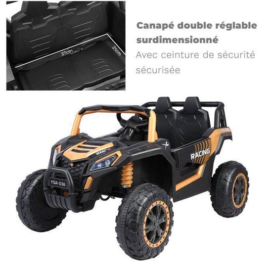 COSTWAY Mercedes Benz Voiture Électrique 12V pour Enfants 3-8 Ans, avec Télécommande 2.4G Noir