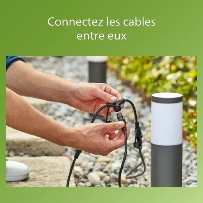 IP44 étanche Pack De 3 Spots Extérieurs Philips GardenLink - 24W - 2700K Blanc Chaud - IP44 - Éclairage Jardin Sécurisé Spot Ip65 Salle De Bain
