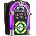 Jukebox - Auna Arizona Sing BT DAB+-UKW - USB - MP3 - Lecteur CD - microphone filaire - Noir-0