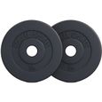 Paire de disques en plastique de 10 KG (2 x 10 KG) - 50-51 mm-0