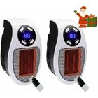BEIJIYI 2 pièces 500 Watts Chauffage Soufflant Ceramique Mini Chauffage Soufflant Chauffage Dappoint éConomique Portable Chauffage