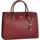 Grand Sac à Main Femme - David Jones - Cabas Fourre-Tout Cuir PU - 3 Compartiments Elégant - Rouge Bordeaux