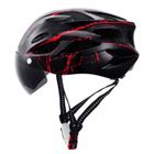KEESIN Casque Vélo Adulte Femme Homme avec Visière, Casque pour VTT Vélo Trottinette Électrique avec Tour de Tête 52-62CM, Noir et Rouge