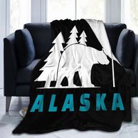 Alaska Bear Blanket Couverture en micro polaire ultra douce pour enfants 127 x 101,6 cm[459]