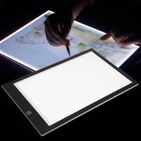 Tablette Lumineuse A3 avec Luminosité Réglable Précise LED Pad Ultre-Mince avec Cable USB Planche à Dessin -QUT