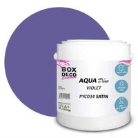 PEINTURE Teinte Violet murale acrylique aspect satin Aqua Déco - 2,5 L - 25m 