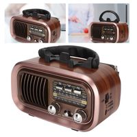 Enceinte Radio Portable Vintage - HURRISE - RXBT628 - Bluetooth 3.0 - AM FM - 3 Bandes