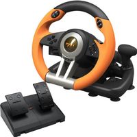 PXN V3IIIO Volant de Course avec Pédales, Retour de Vibratoire, 180° Volant pour PC, Xbox, PS3, PS4, Nintendo Switch