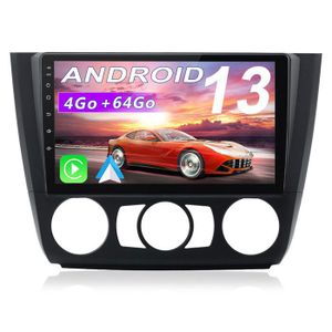 AUTORADIO Junsun Autoradio Android 12 4Go+64Go pour BMW 1 Series E81 E82 E87 E88 (2004-2011)avec 9 Pouces Carplay/Android Auto GPS WiFi