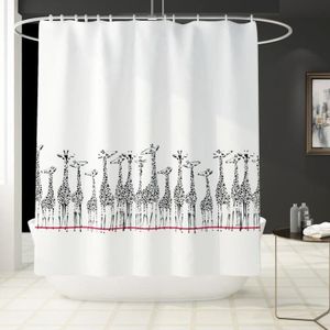 Imperméable rideau de douche salle de bain 3D étoile de mer partition couvrir avec crochets 