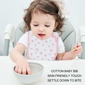 BAVOIR Bavoirs pour bébé - ATYHAO - 3 pièces - Coton doux absorbant - Fermeture à pression