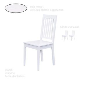 Chaise Salle à Manger Blanche Chaise Cuisine Lot De 2