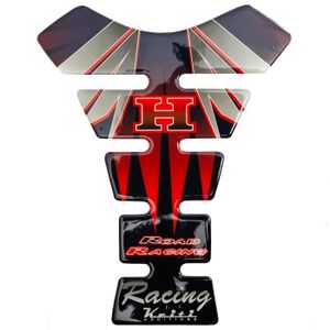 KKmoon Silver 3D Moto Carburant Huile Tank Pad Autocollant Protecteur Couverture Autocollant Universel Rouge