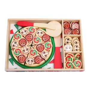 DINETTE - CUISINE MARSEE Pizza en bois - Jeux d'aliments en bois - P