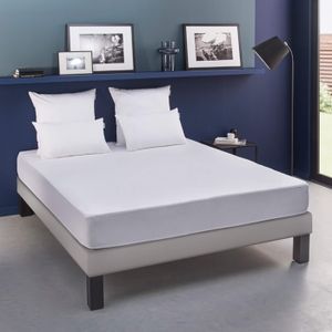 Protège-matelas 4AS Triple Rempli Microfibre Ultra Doux – 180x200 Cm Avec Jupe 40 Cm – Hypoallergénique, Lavable, Blanc