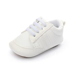Bébé Chaussures Premier Pas Pour Enfants Garçons Filles 0-18 Mois Chaussures  En Cuir Antidérapant Gris - Cdiscount Chaussures