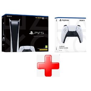 CONSOLE PLAYSTATION 5 Console PS5 DIGITAL EDITION + 2 eme manette