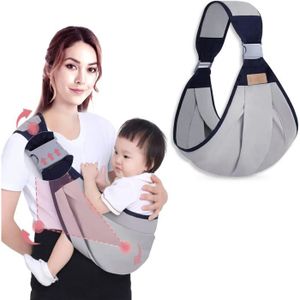 ÉCHARPE DE PORTAGE Écharpe de portage respirante pour bébé avec clip, écharpe Koala réglable gris, sac de transport 3D pour porte-bébé, nouveau-nés138