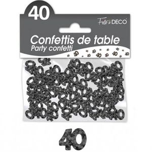 6 confettis anniversaire 60 ans fuchsia 5 cm - Vaisselle jetable discount