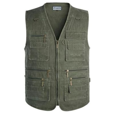 Gilet Tactique Militaire Pour Hommes, Vêtements De Pêche, Gilet Multi-Poches, Manteau Avec Fermeture Éclair, Maille D'extérieur, Vêtements De Chasse D'alpinisme