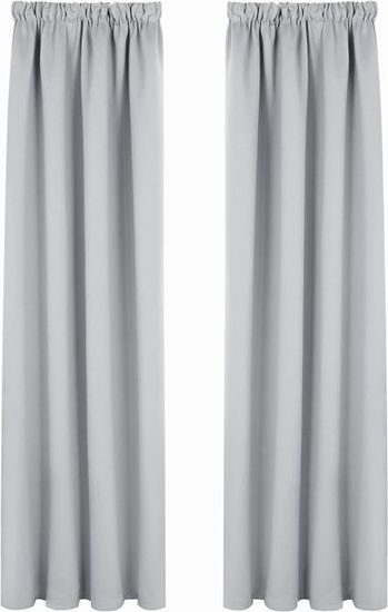 Rideau Occultant Thermique AOOSA 245x132 Cm - Coupe-vent, Isolation été/hiver | Œillets, Couleur Beige