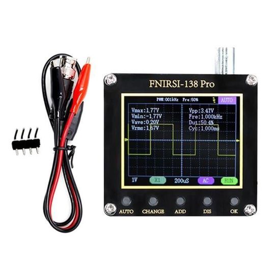 DewinLVD Oscilloscope Numérique Portable 2C53T 3-en-1 - 50MHz 250MSa/s Multimètre & Générateur