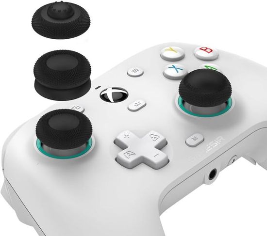 Playvital Capuchon Manette Pour Ps5/pour Ps4,Caps Joystick Pour Xbox Series/One X S,Cover Stick Analogique Pour Nintendo Switch Pro Controller- Noir,Points En Relief&Cloutés