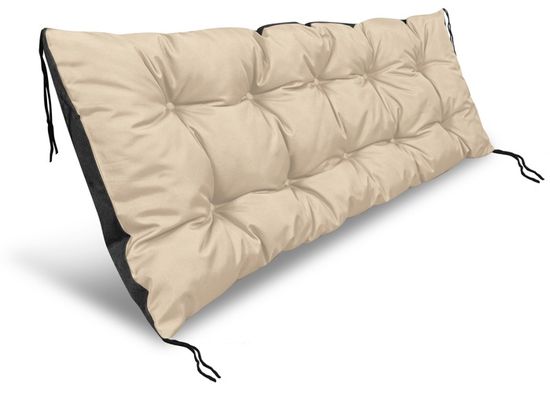 Coussin De Banc Rectangulaire 2-3 Places – 110 X 40 Cm, 8 Cm épaisseur – Tissu Polyester Beige – Pour Extérieur/intérieur (balançoire, Banc Jardin)