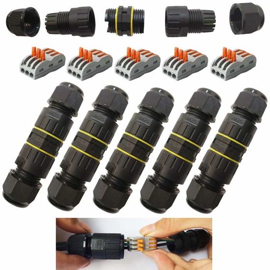 Prise Sd13 Hangton Connecteur Étanche IP68 SD13 3 Broches - Pour Extérieur, Éclairage LED, Solaire Prise Electrique Exterieure Etanche Prise Sd13 Hangton Connecteur Étanche IP68 SD13 3 Broches - Pour Extérieur, Éclairage LED, Solaire Prise Electrique Exterieure Etanche