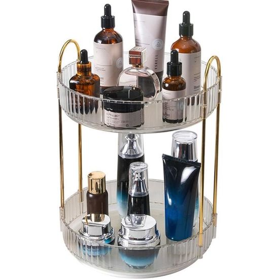 Organisateur de Maquillage Rotatif à 360°, Organisateurs de Soins de la
