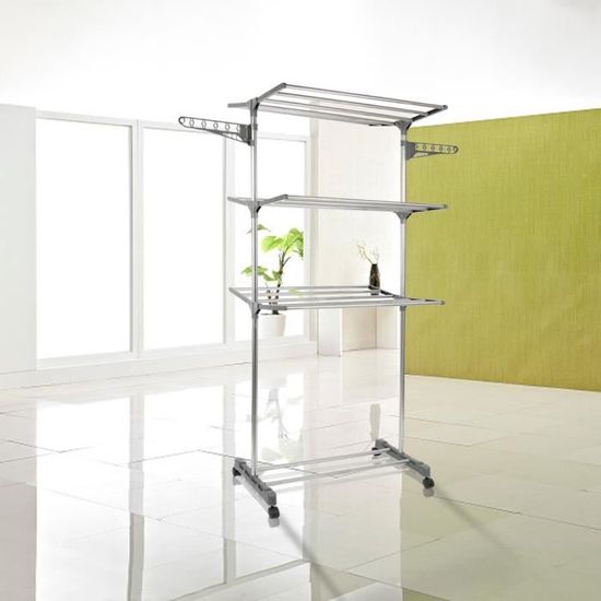 Etendoir à Linge Télescopique En Acier Inoxydable (75-126)* 64