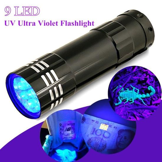 Lampe de poche plongée CREE XPE 15W, lumière UV violet 5000 LM