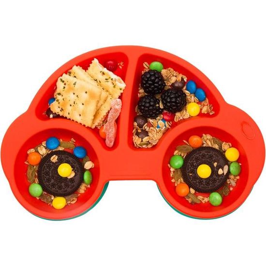 Assiettes En Silicone Pour Bébé - Ventouses Fortes - Sans BPA - Micro-ondes Et Lave-vaisselle