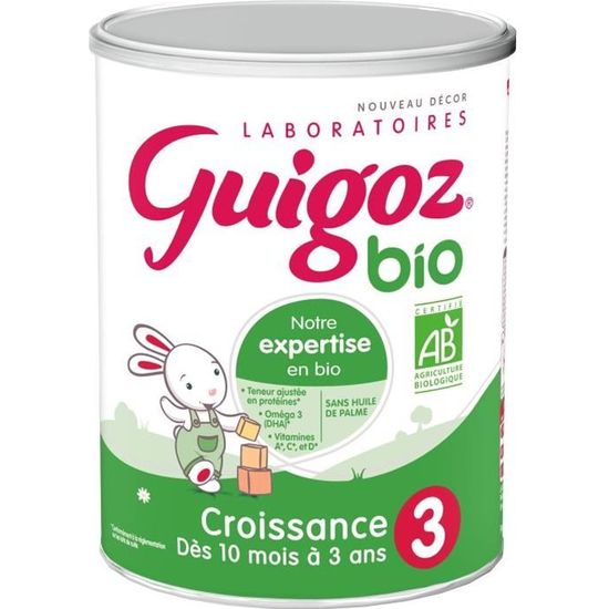 Guigoz Bio Lait Croissance 3ème Age 800g Achat / Vente lait de croissance Guigoz Bio Lait