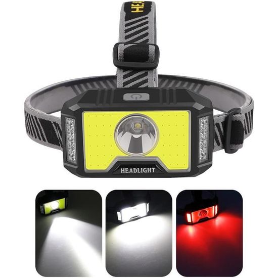 Lot De 2 Lampes Frontales Rechargeables À Led Super Lumineuses Avec 2