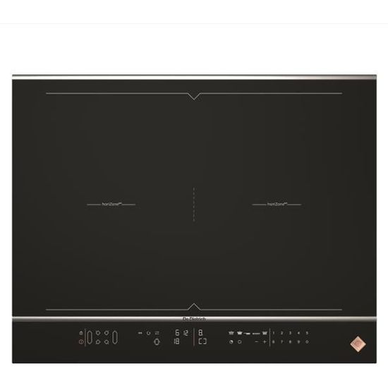 Table de cuisson induction DE DIETRICH DPI7689XP - Largeur 65 cm - HoriZone Play - 4 foyers - Noir