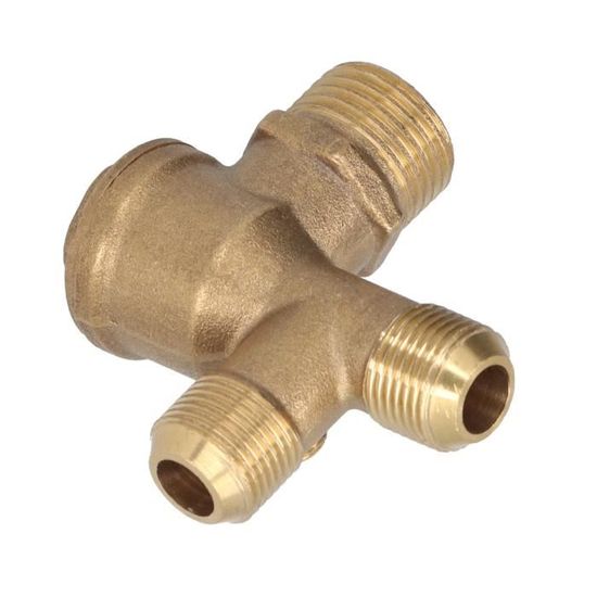 Clapet Anti-retour Compresseur Air Laiton - 3 Ports Filetés Mâles (20x16x10mm), Remplacement Haute Performance - 9