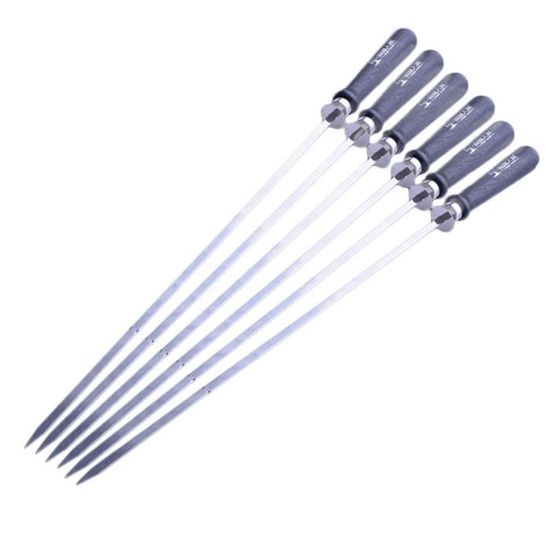 24 Brochettes Inox Réutilisables Pour Barbecue - 30cm, Acier Inoxydable Alimentaire