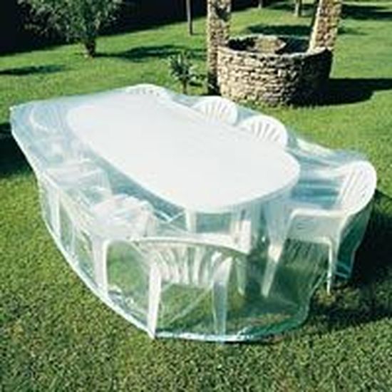 Housse Salon De Jardin Imperméable Housse De Protection Table De Jardin, 380x335x50cm/LxWxH 420D Tissu Oxford Bâche Salon De Jardin Exterieur Pour Table Chaise Set Housses Pour Mobilier De Jardin