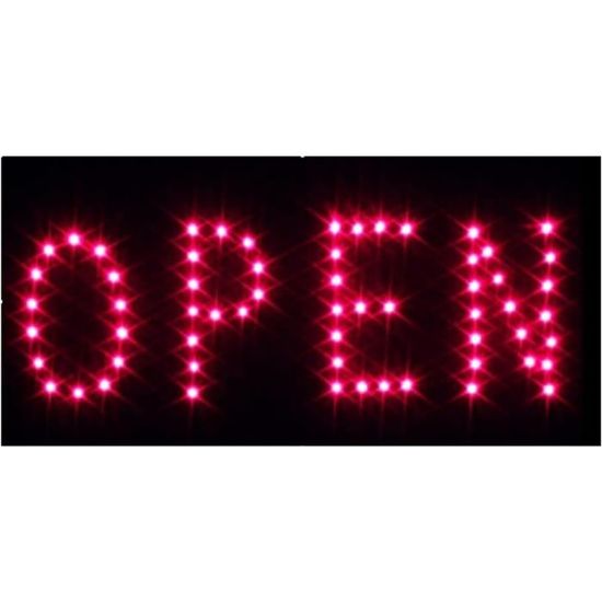 Panneau LED "OUVERT" Rouge Et Vert – Enseigne De Magasin – 220V – Haute Visibilité Jour Et Nuit – Installation Facile