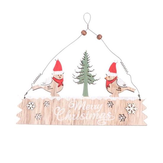 Décoration De Noël En Acrylique Forme Animal De Forêt - Pendentif 2D, Environ 7 Cm - Style Nature