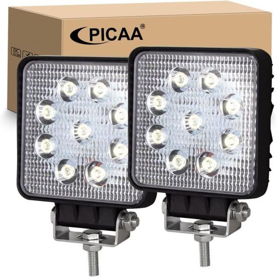Phare De Travail LED 12V/24V 305W Carré - Étanche IP68 Anti-Interférence - Pour Camion, 4x4, Bateau